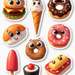 Food Art & Mini Characters - Sticker Sheet v1